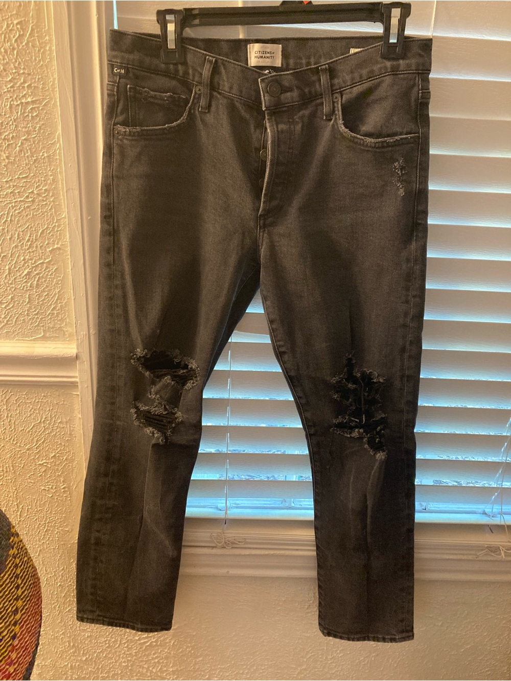 Citizens Of Humanity Black Distressed Skinny Jeans